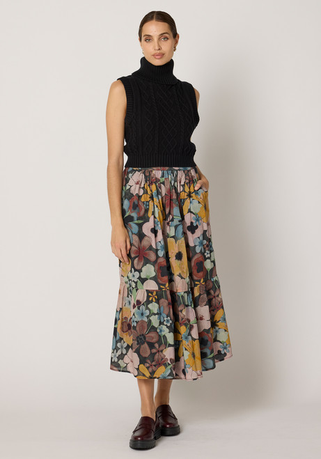 CLEOBELLA CHARLENE ANKLE SKIRT FORAGED VIOLETS