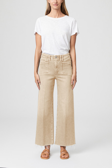 PAIGE ANESSA W/SET IN POCKETS+RAW HEM VINTAGE SOFT SAND