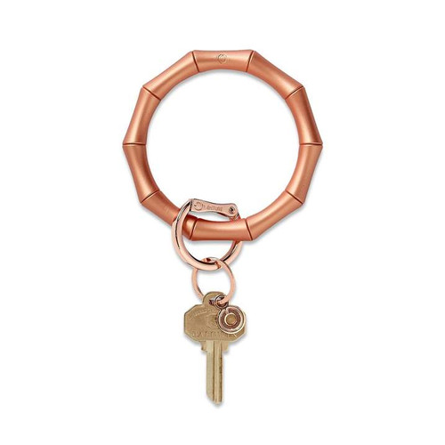 Big O Silicone Key Ring-Rose Gold Bamboo