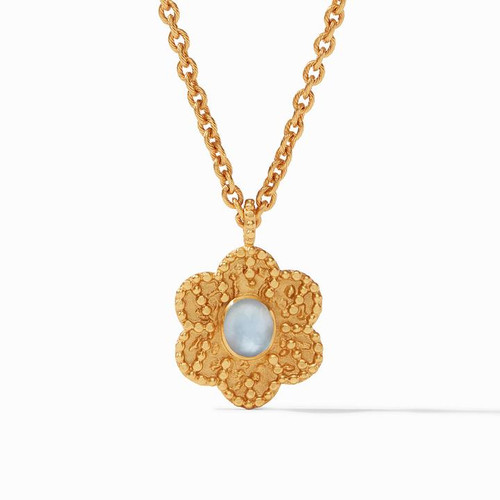 Collette Demi Pendant Gold Iridescent Chalcedony 