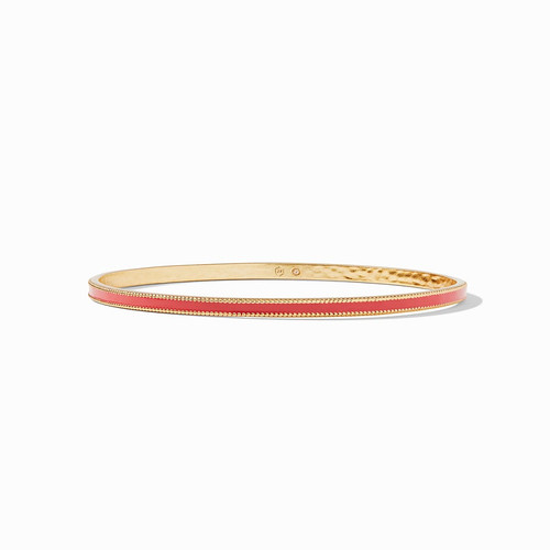 Marseille Bangle Gold Coral Enamel - M