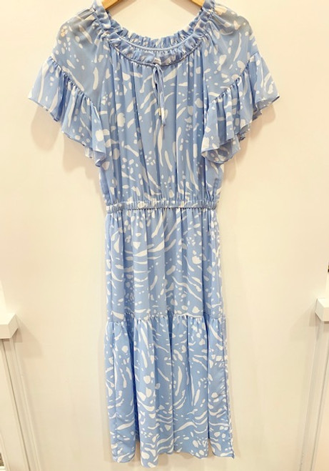 Jill Maxi, Blue Animal Print