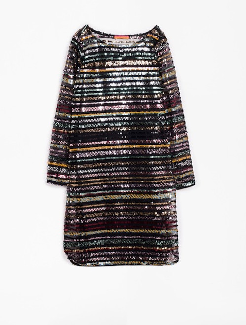 Jade Sequin  Dress, Multi