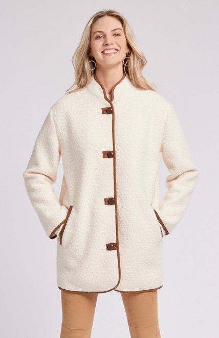 Sherpa Country Coat, Cream 