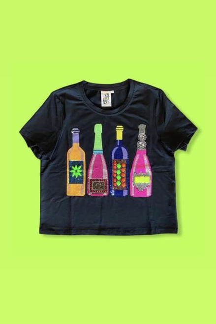 Neon Bottles Tee - Black