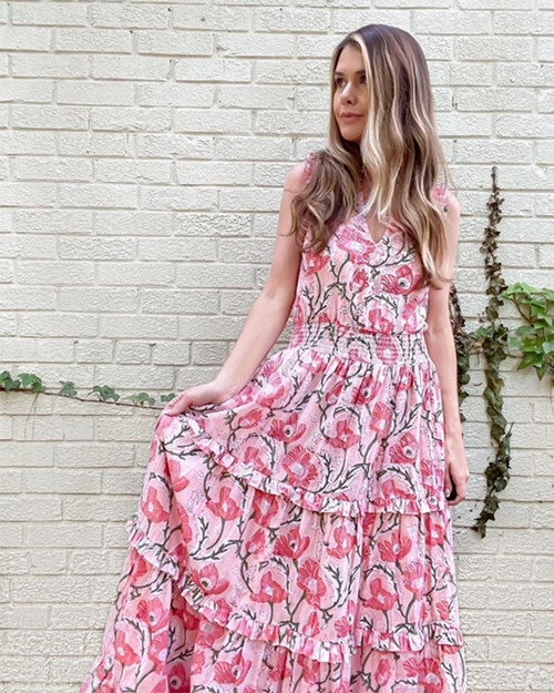 Marissa Dress - Coral Rose