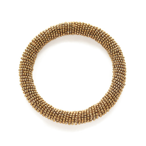 Gold Seed Bead Bangle