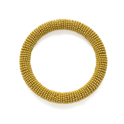 Yellow Seed Bead Bangle