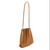 Carrie Pleated Vegan Shoulder Bag in Tan

