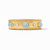 Cassis Statement Hinge Bangle - Iridescent Chalcedony Blue