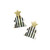 Stripe Christmas Tree Earrings