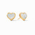 Heart Stud Gold Mother of Pearl