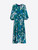 VILAGALLO ERIN DRESS FLOR IKAT VERDE AZUL
