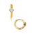 ELLIE VAIL YAEL SOLITAIRE HUGGIE HOOP EARRINGS, GOLD