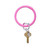 Big O Leather Key Ring-Tinkled Pink Lizard