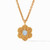 Collette Demi Pendant Gold Iridescent Chalcedony 