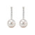 Small Swingy Pearl and Diamond Drops