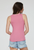 Cleo Ribbed Tank-Geranium