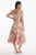 Laura Silk Long tea Rose Midi Dress