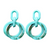 Turquoise Layered Hoops