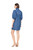 Puff Sleeve Dress-Navy