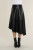 Shark Hem Vegan Leather Skirt