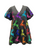 SCATTERED REINDEER POOF SLEEVE DRESS