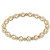 Gold Grateful Pattern 6mm Bead Bracelet