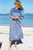 Basalie Midi Dress - Patchwork Blues