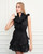 The Sleeveless Ruffled Minidress - Black