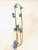 Gold Tassel Necklace - Light Blue