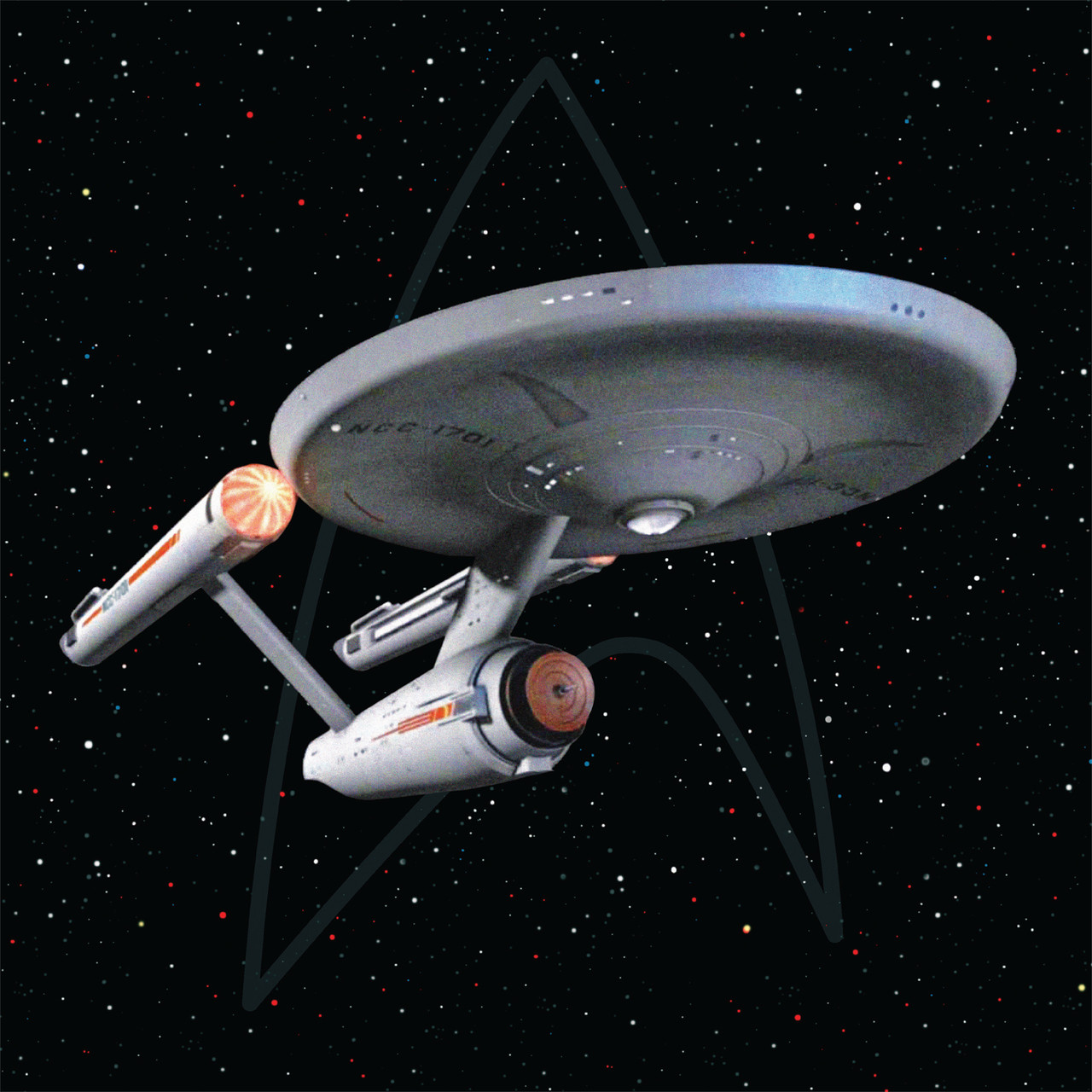STAR TREK 50th ANNIVERSARY STARFLEET INSIGNIA-SHAPED DIE-CUT VINYL