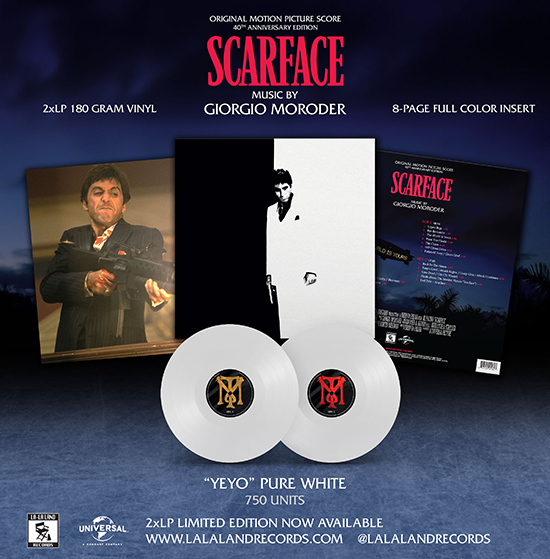 SCARFACE – 40th ANNIVERSARY ORIGINAL SCORE: LIMITED EDITION (2XLP)