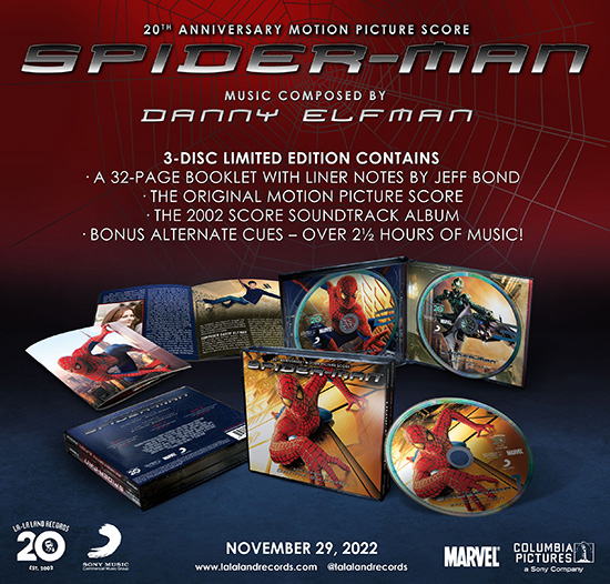 SPIDER-MAN – 20th ANNIVERSARY MOTION PICTURE SCORE: EXPANDED AND REMASTERED  LIMITED EDITION (3-CD SET)