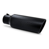 MBRP 6-Inch OD Black Coated Stainless Steel Exhaust Tip 4" Inlet 18" Long Tube