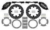 Wilwood 17-21 Can-Am X3RS Black 6-Piston Front Brake Kit Drilled Rotors