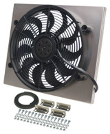 Derale 16821 Radiator Cooling Fan Aluminum Shroud Assembly 17-In Puller Fan