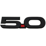 Ford Racing Fender Emblem Plastic Black for 2015-2019 Emblem Mustang 5.0L