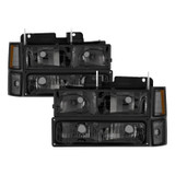 Spyder xTune Headlight Set Chevy Suburban Smoked Corner & Parking Lights