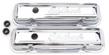 Edelbrock Signature Series Chrome Valve Covers Short for Pontiac V8 Pair