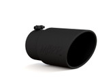 MBRP T5075BLK 6" Black Exhaust Tip 5" Inlet 12" Length Rolled Edge Bolt-On