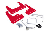 Rally Armor UR Mud Flap Set Red White Logo for Subaru WRX STI 2015-2019