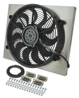 Derale 16823 Electric Cooling Fan 17in Puller Aluminum Shroud Assembly
