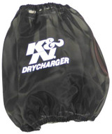 K&N RF-1048DK Drycharger Air Filter Wrap Round Tapered 7.5" Base x 6" H  Black