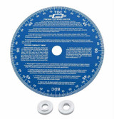 Mr Gasket 7in Degree Wheel Aluminum Blue Anodized Universal 1570