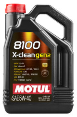 Motul 8100 X-CLEAN Gen 2 5W40 Synthetic Engine Oil 5L for High-Performance