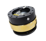 NRG Quick Release Gen 2.0 Black Body Chrome Gold Ring Automotive