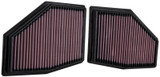 K&N 33-3155 High Flow Replacement Air Filter for BMW M550i M850i xDrive2020-2022