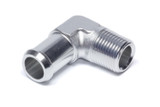 Edelbrock 90 Degree Hose End Adapter 1/2 NPT to 3/4 Barb Aluminum 8166