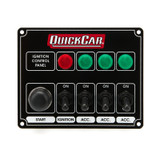 Black Ignition Switch Panel Kit with 4 Toggles & Indicator Lights - New